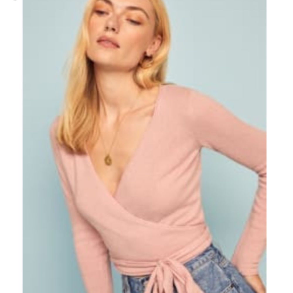 Reformation Cashmere Wrap Sweater